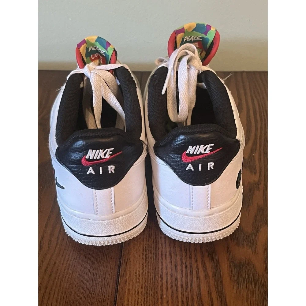 NikeAir Force 1 '07 LV8 3 Peace Love Swoosh White Size 4Y/5.5 Women's DM8154-100